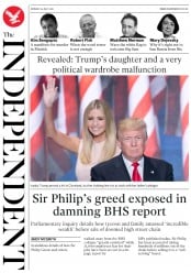 The Independent () Newspaper Front Page for 25 July 2016