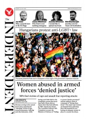 The Independent () Newspaper Front Page for 25 July 2021