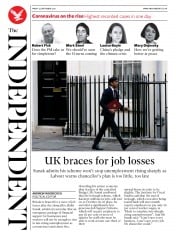 The Independent () Newspaper Front Page for 25 September 2020