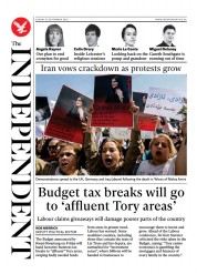 The Independent () Newspaper Front Page for 25 September 2022