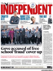 The Independent () Newspaper Front Page for 26 October 2013