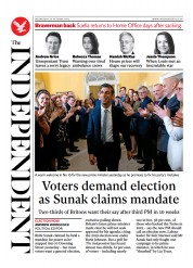 The Independent () Newspaper Front Page for 26 October 2022