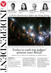 The Independent () Newspaper Front Page for 26 November 2019