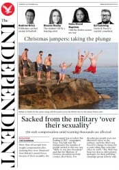 The Independent () Newspaper Front Page for 26 December 2019