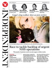 The Independent () Newspaper Front Page for 26 February 2021
