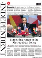 The Independent () Newspaper Front Page for 26 March 2014