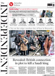 The Independent () Newspaper Front Page for 26 March 2016