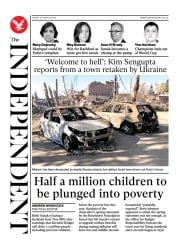 The Independent () Newspaper Front Page for 26 March 2022