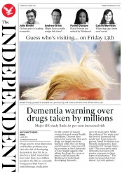 The Independent () Newspaper Front Page for 26 April 2018