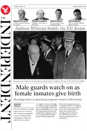 The Independent () Newspaper Front Page for 26 May 2016