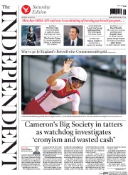 The Independent () Newspaper Front Page for 26 July 2014