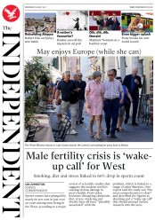 The Independent () Newspaper Front Page for 26 July 2017