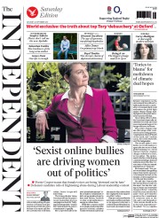 The Independent () Newspaper Front Page for 26 September 2015