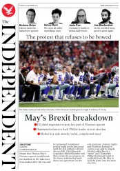 The Independent () Newspaper Front Page for 26 September 2017