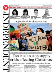 The Independent () Newspaper Front Page for 26 September 2021