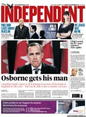 The Independent () Newspaper Front Page for 27 November 2012