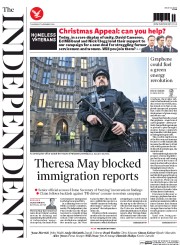 The Independent () Newspaper Front Page for 27 November 2014