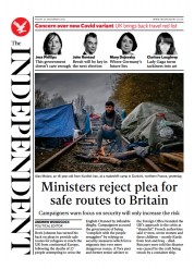 The Independent () Newspaper Front Page for 27 November 2021