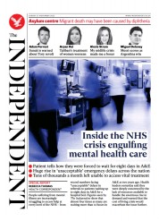 The Independent () Newspaper Front Page for 27 November 2022