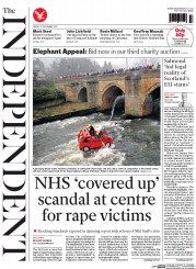 The Independent () Newspaper Front Page for 27 December 2013