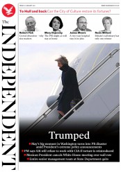 The Independent () Newspaper Front Page for 27 January 2017