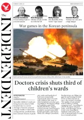 The Independent () Newspaper Front Page for 27 April 2017