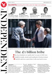 The Independent () Newspaper Front Page for 27 June 2017