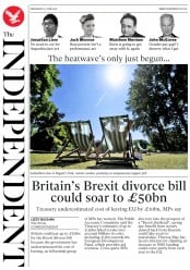 The Independent () Newspaper Front Page for 27 June 2018