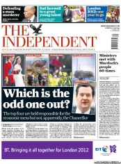 The Independent () Newspaper Front Page for 27 July 2011