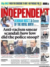 The Independent () Newspaper Front Page for 27 July 2013