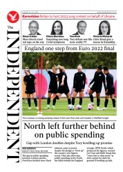 The Independent () Newspaper Front Page for 27 July 2022