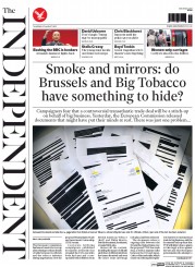 The Independent () Newspaper Front Page for 27 August 2015