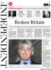 The Independent () Newspaper Front Page for 28 November 2014