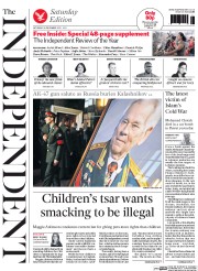 The Independent () Newspaper Front Page for 28 December 2013