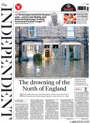 The Independent () Newspaper Front Page for 28 December 2015