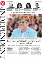 The Independent () Newspaper Front Page for 28 December 2019