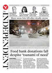 The Independent () Newspaper Front Page for 28 December 2022