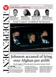 The Independent () Newspaper Front Page for 28 January 2022