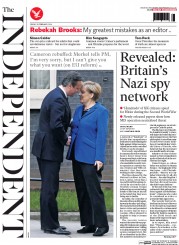 The Independent () Newspaper Front Page for 28 February 2014