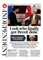 The Independent () Newspaper Front Page for 28 February 2023