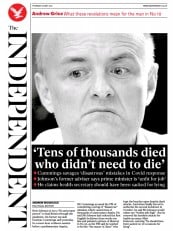 The Independent () Newspaper Front Page for 28 May 2021