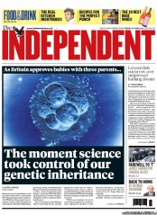 The Independent () Newspaper Front Page for 28 June 2013