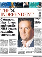 The Independent () Newspaper Front Page for 28 July 2011
