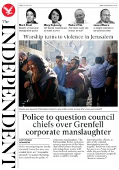 The Independent () Newspaper Front Page for 28 July 2017