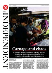 The Independent () Newspaper Front Page for 28 August 2021