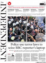The Independent () Newspaper Front Page for 29 October 2015