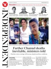 The Independent () Newspaper Front Page for 29 October 2020