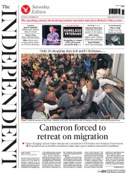 The Independent () Newspaper Front Page for 29 November 2014