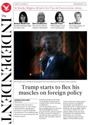 The Independent () Newspaper Front Page for 29 December 2016