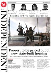 The Independent () Newspaper Front Page for 29 December 2018